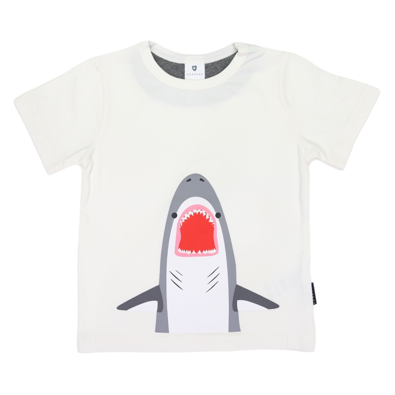Shark Print Tee White