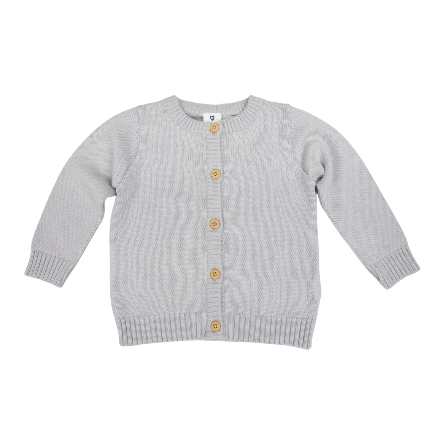 Light Grey Cotton Knit Cardigan