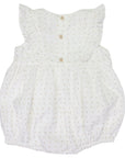 Gold Spot Frill Sunsuit White