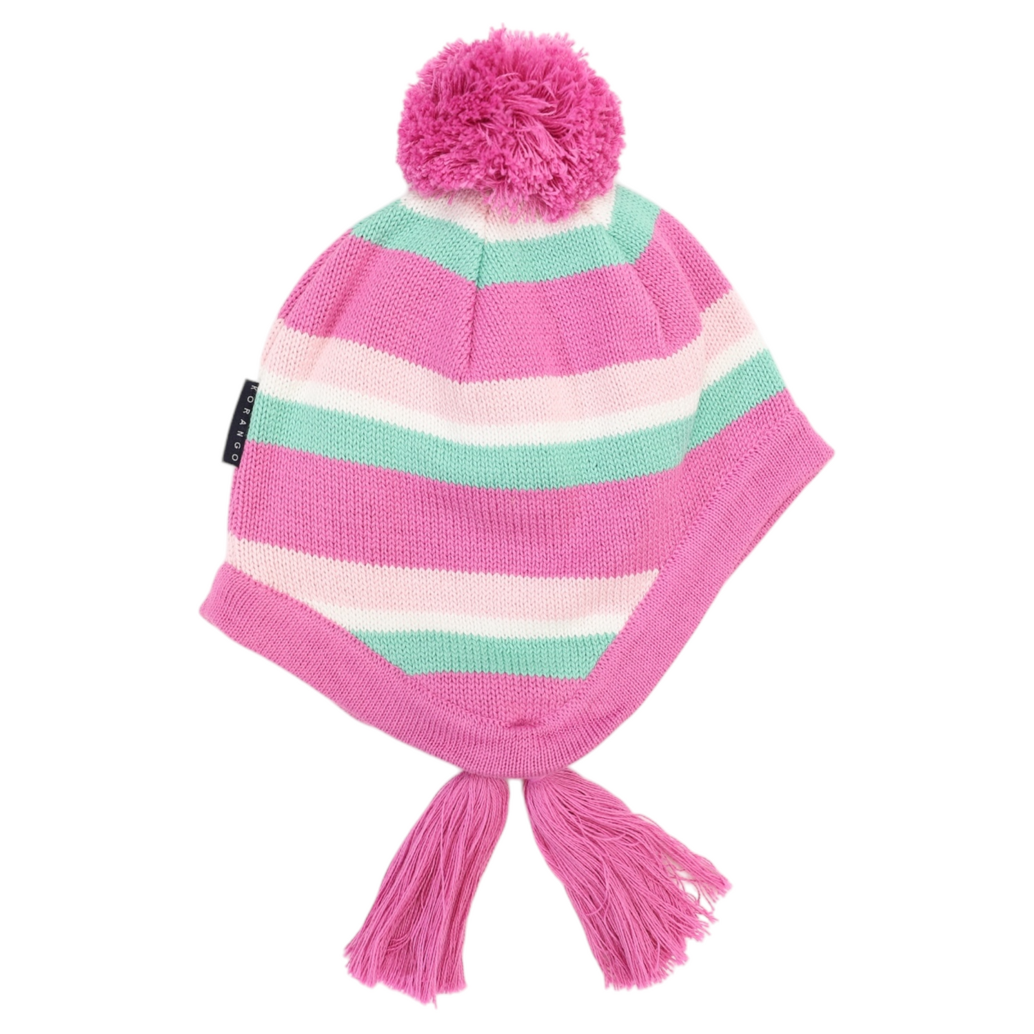 Stripe Knit Beanie Green