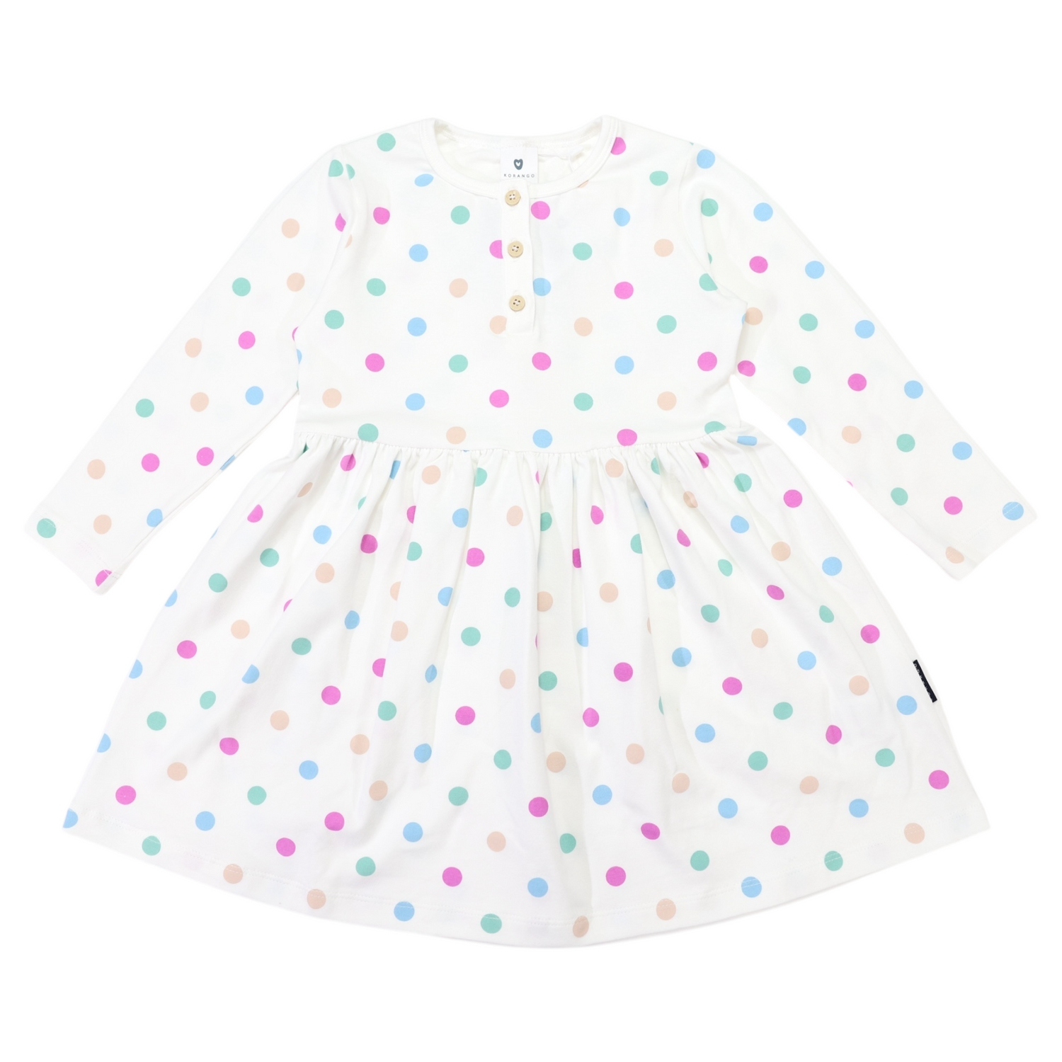 Polkadot Cotton Dress Cream