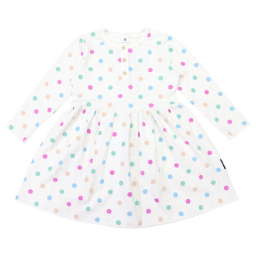 Polkadot Cotton Dress Cream