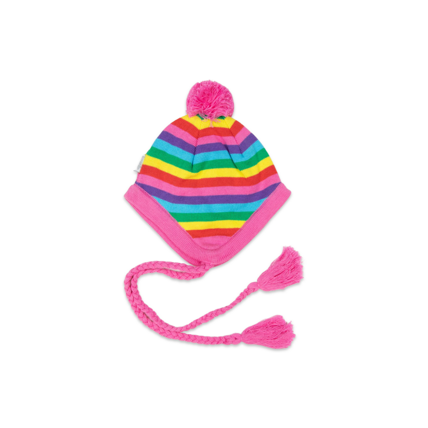 Rainbow Stripe Knit Beanie