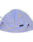 Cotton Legionnaires Sun Hat Deep Blue Stripe
