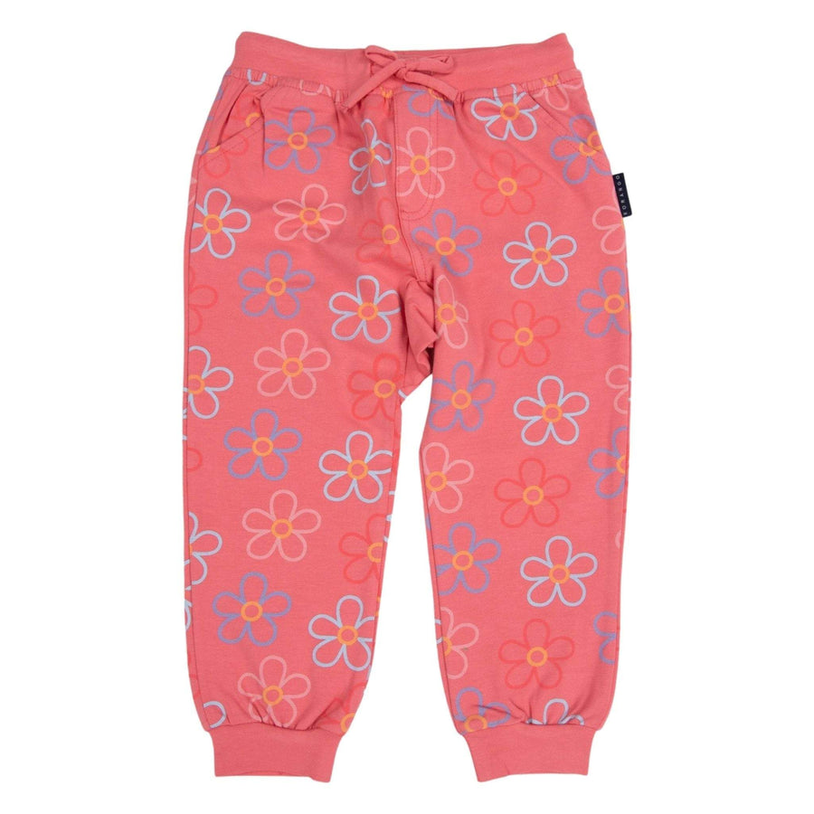 All Over Flower Print Cotton Pant Tea Rose