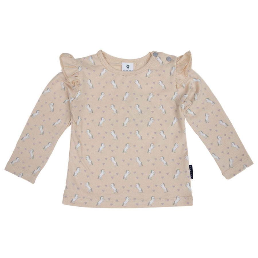 All Over Print Unicorn Top Ivory