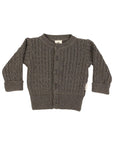 Cable Knit Jacket Charcoal