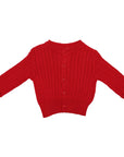 Cable Knit Jacket Red