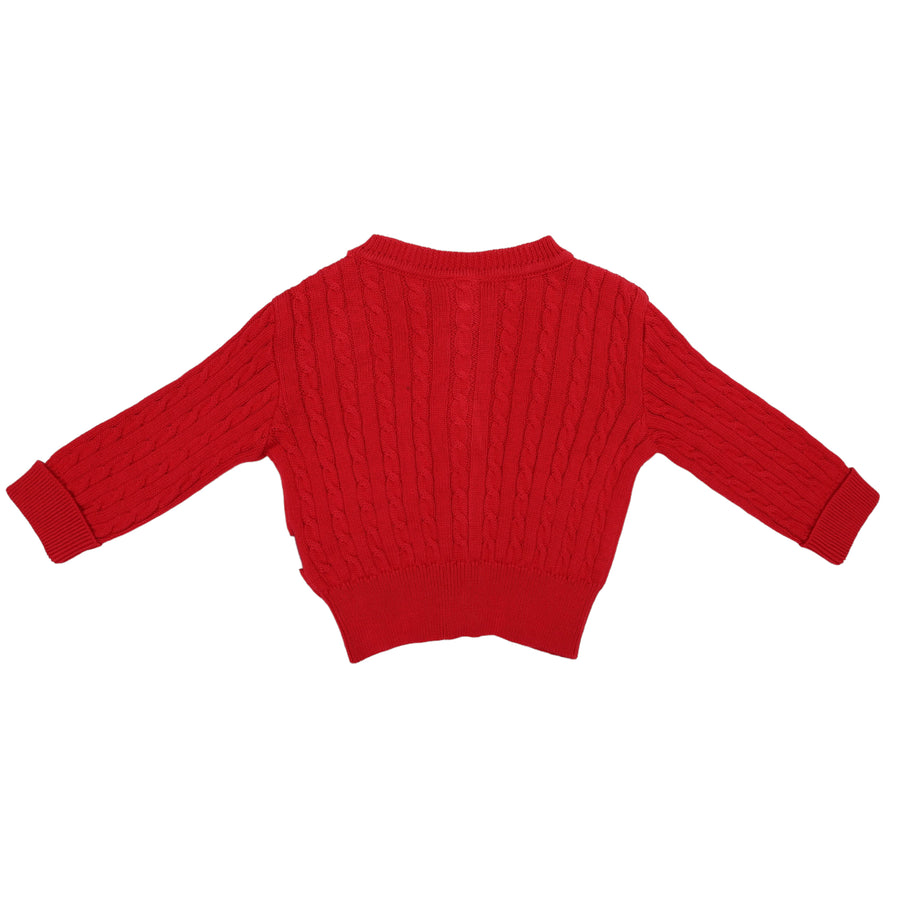 Cable Knit Jacket Red