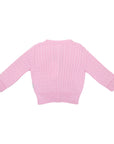 Cable Knit Jacket Pink