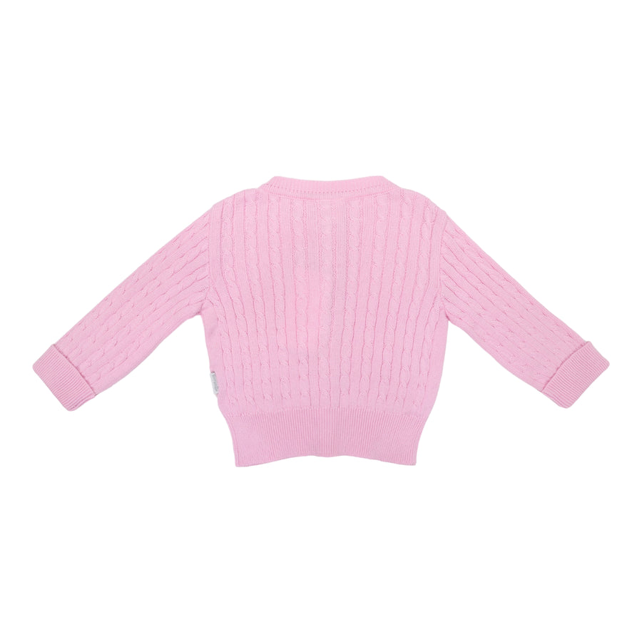 Cable Knit Jacket Pink