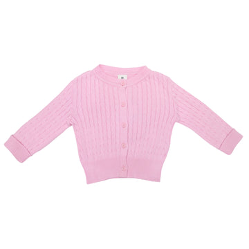 Cable Knit Jacket Pink