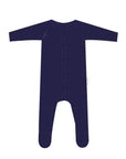 Organic Pointelle Romper Navy