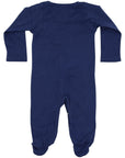 Organic Pointelle Romper Navy