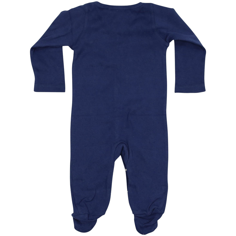 Organic Pointelle Romper Navy