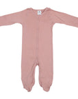 Organic Pointelle Romper Pink