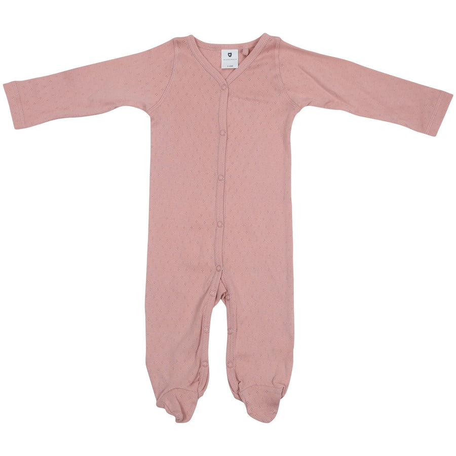 Organic Pointelle Romper Pink