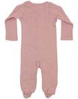 Organic Pointelle Romper Pink