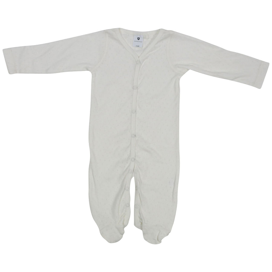 Organic Pointelle Romper White