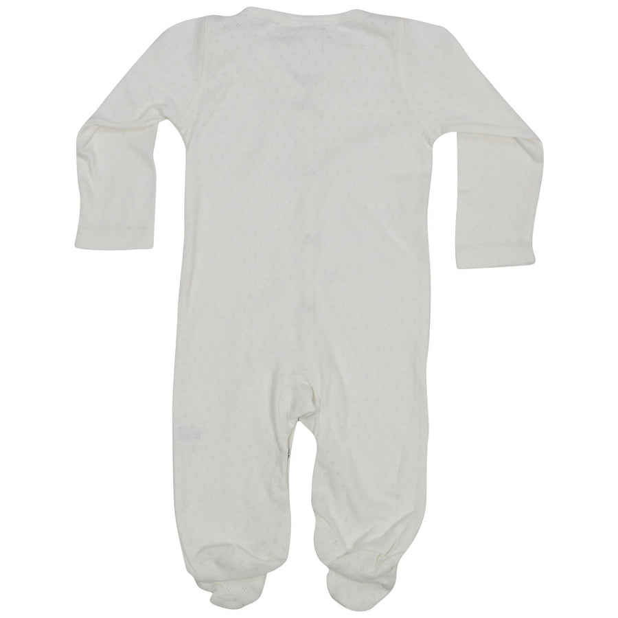 Organic Pointelle Romper White