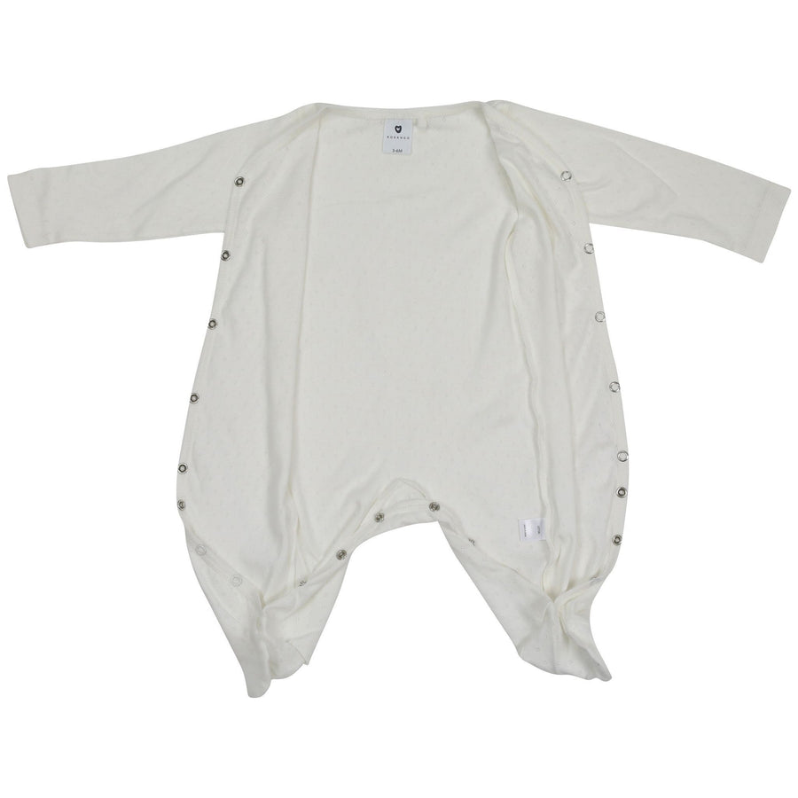 Organic Pointelle Romper White