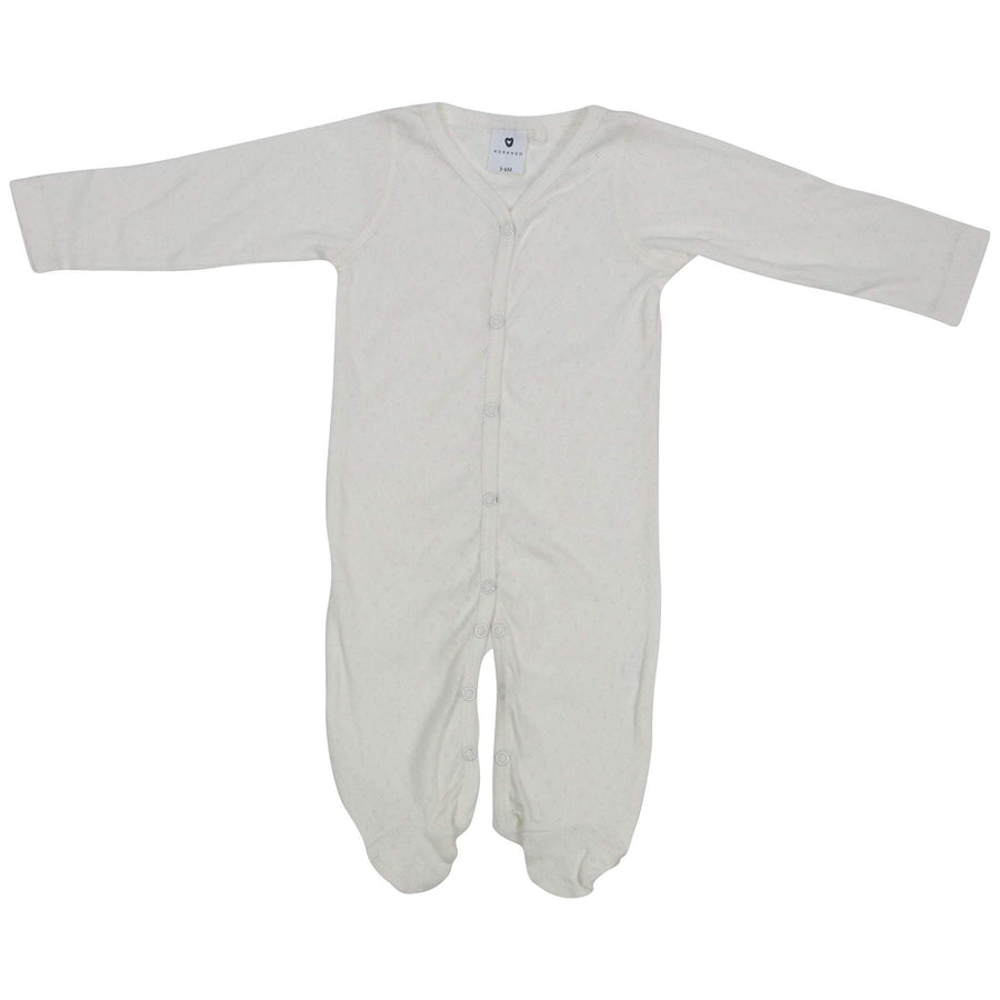 Organic Pointelle Romper White