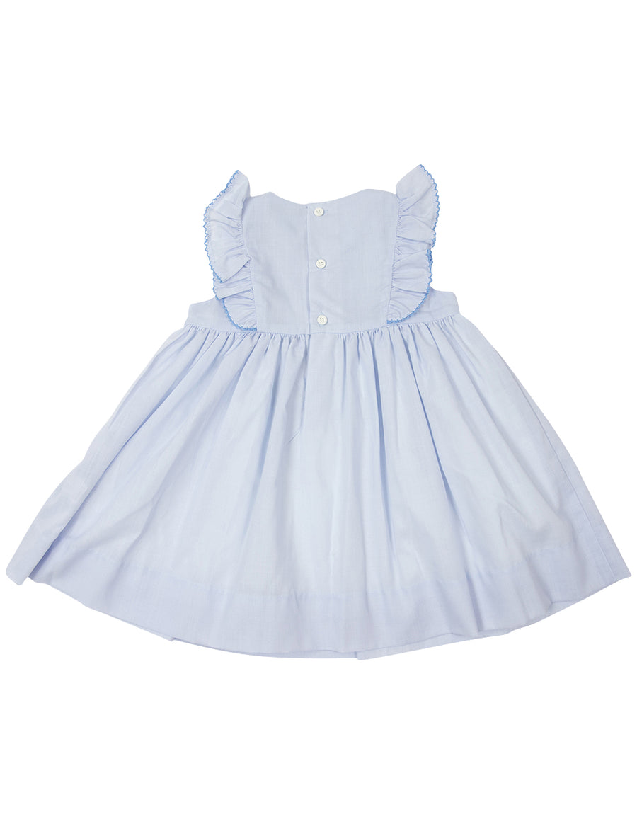 Hand Smocked Dress Blue