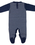 Tram Knit Romper Navy