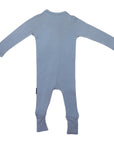 Cotton Modal Zip Long Sleeve Onesie Blue