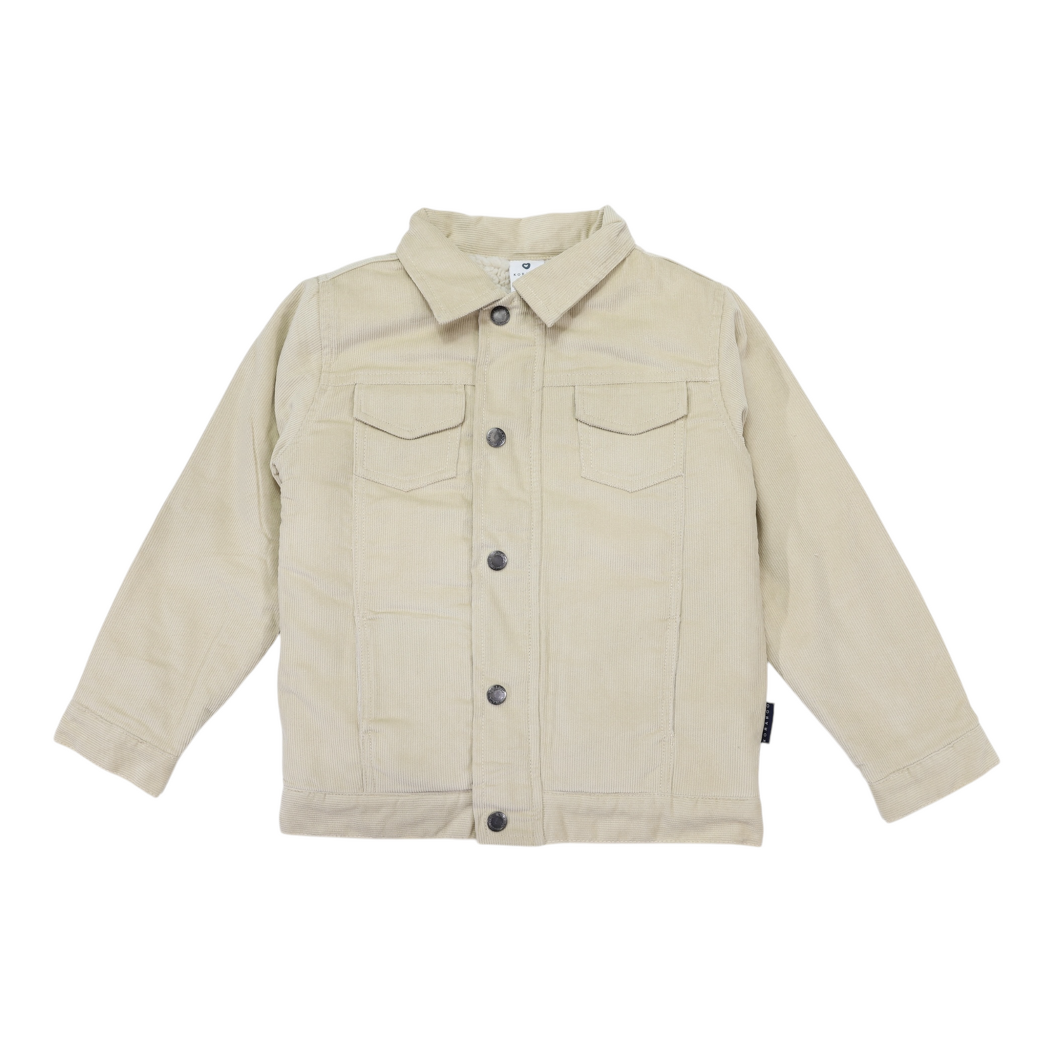 Sherpa Lined Cord Jacket Beige