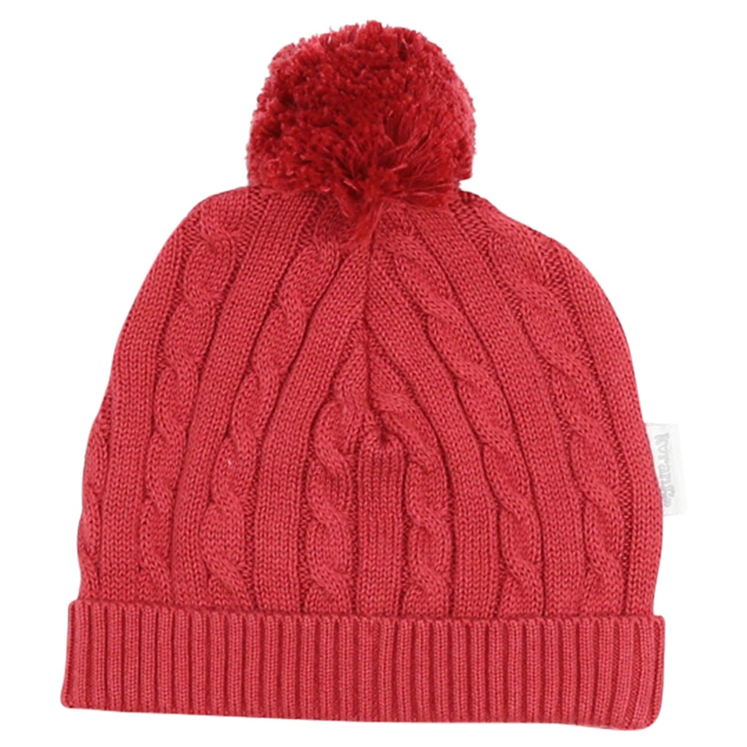 Cable Knit Beanie Red