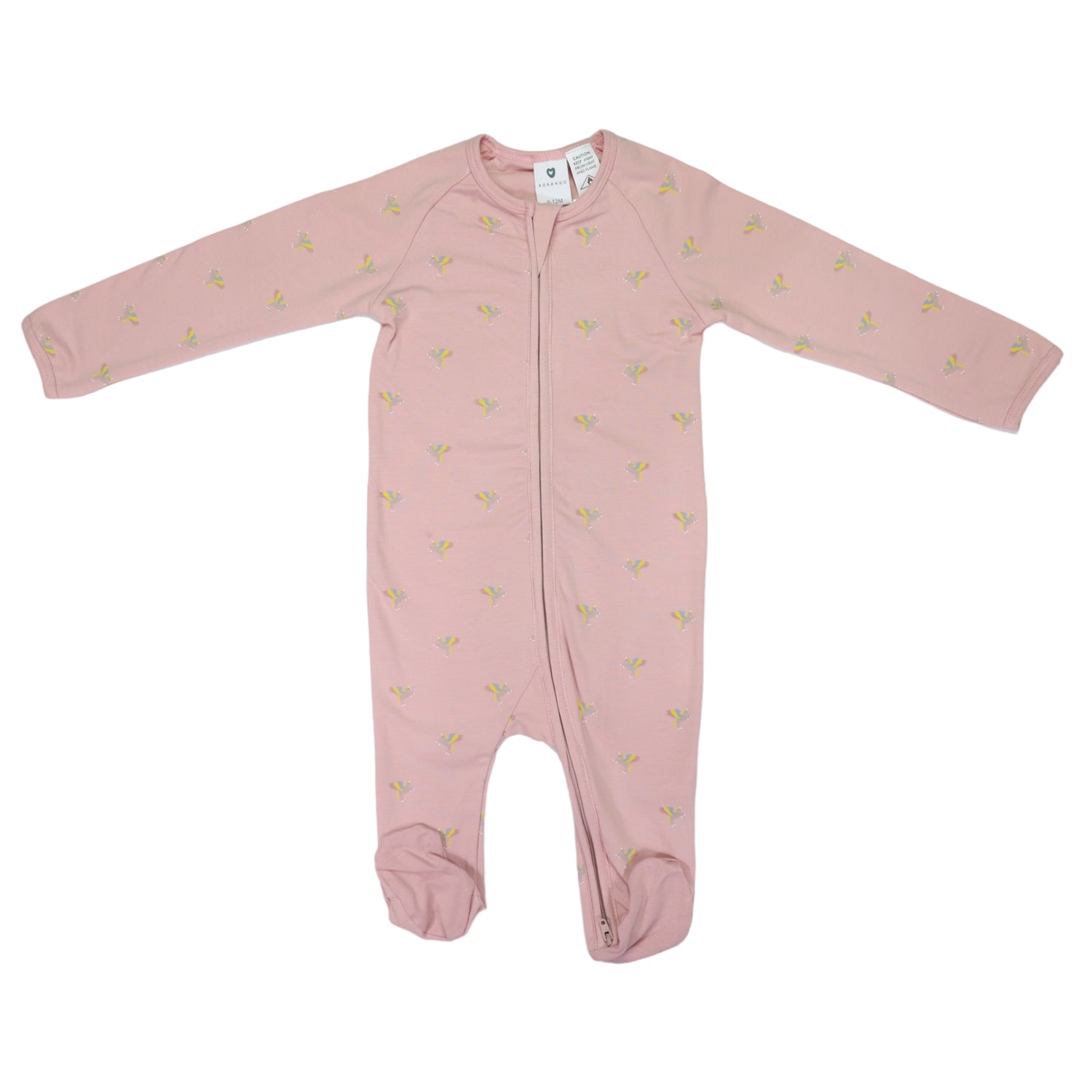 Unicorn Zip Long Sleeve Romper Dusty Pink