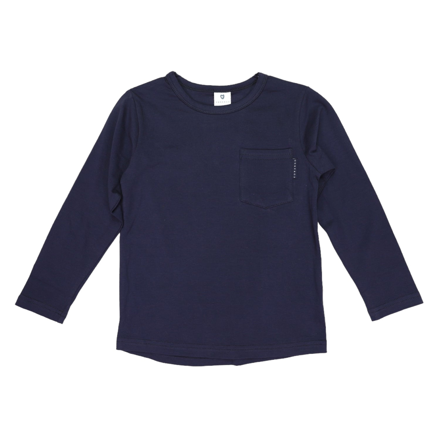 Cotton Pocket Long Sleeve Tee Navy