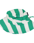 Striped Cotton Sun Hat Green Stripe
