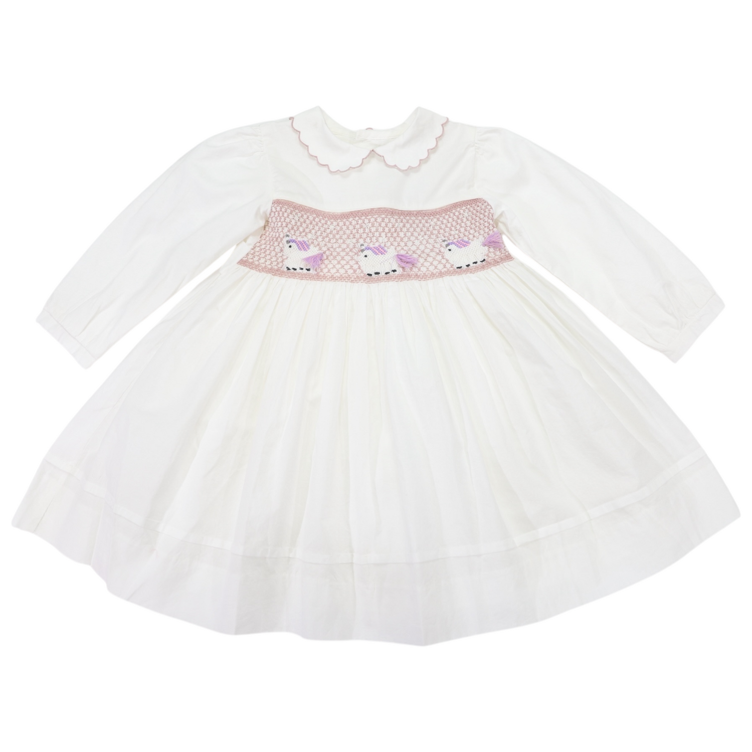 Smocked Dress Ivory