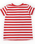 Girls Henley Tee Red
