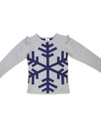 Snowflake Print Top Grey