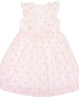 Unicorn Frill Cotton Poplin Frill Dress Light Pink