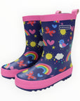Spring Rainbow Gumboot Navy