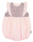 Smocked Poplin  Spot Sunsuit Pink