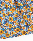 Bold Smocked Floral Dress Blue