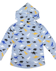 Hooded Dino Top Blue
