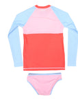 Contrast Swim Suntop Set Pink