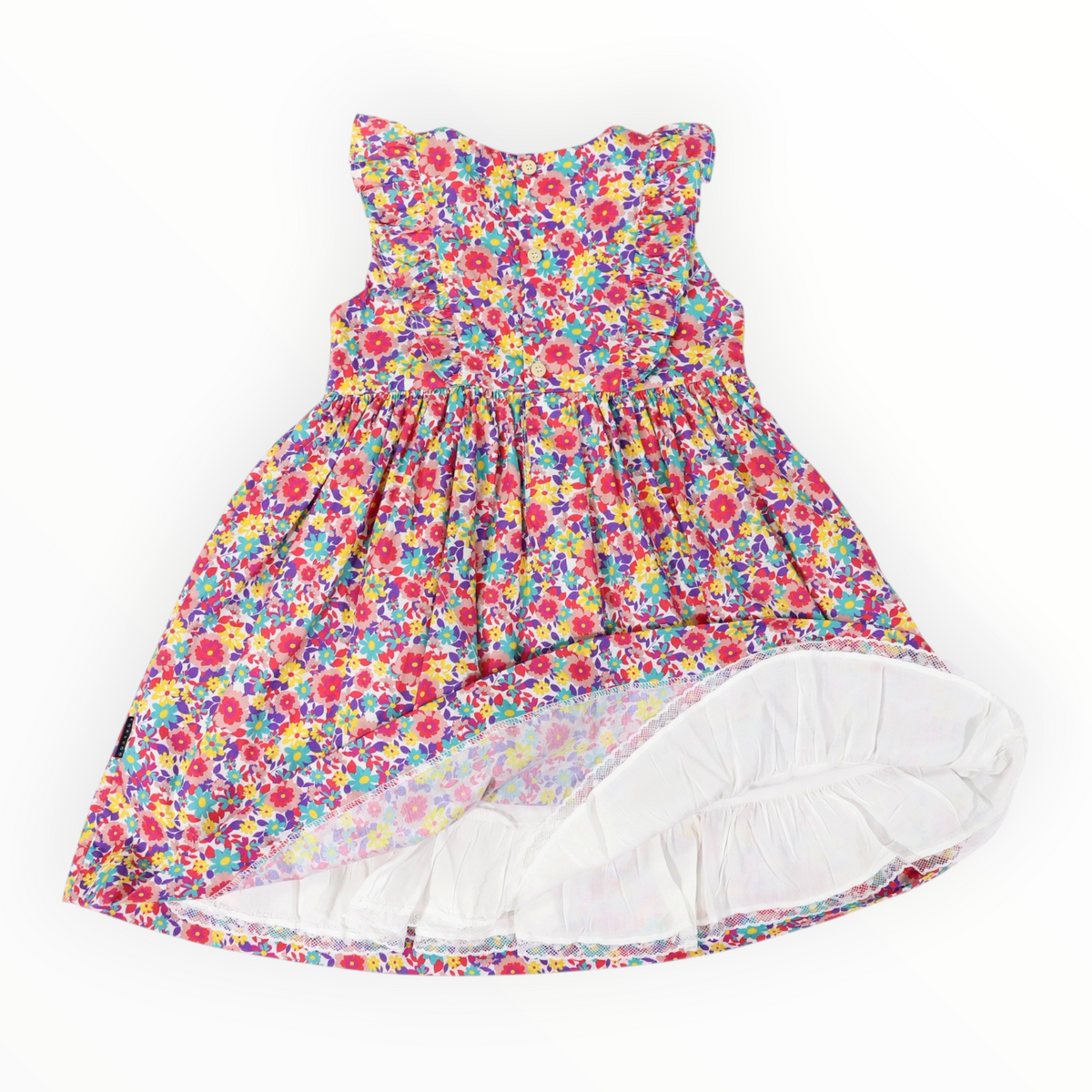 Bold Smocked Floral Dress Pink