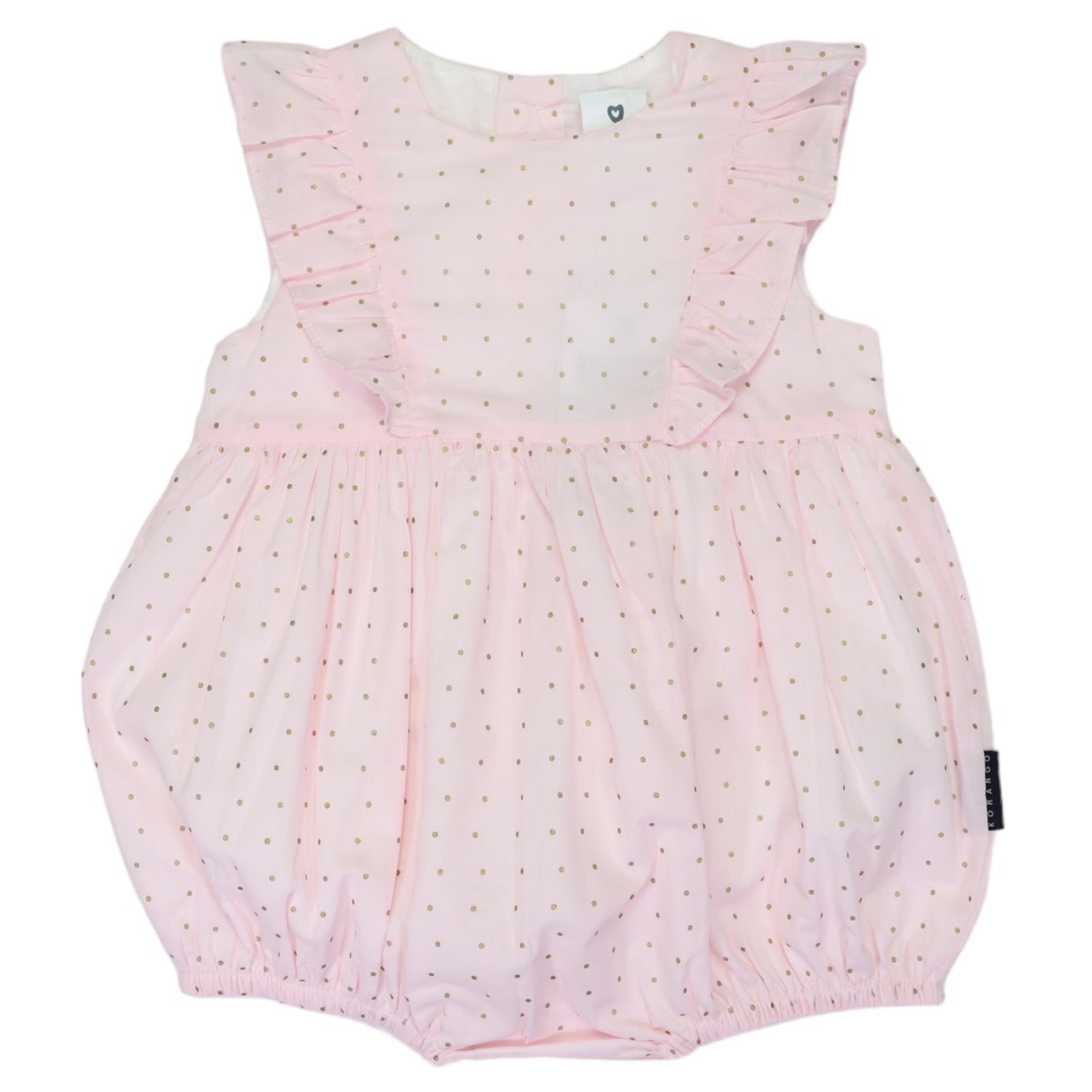 Gold Spot Frill Sunsuit Light Pink