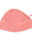 Cotton Legionnaires Sun Hat Red Stripe