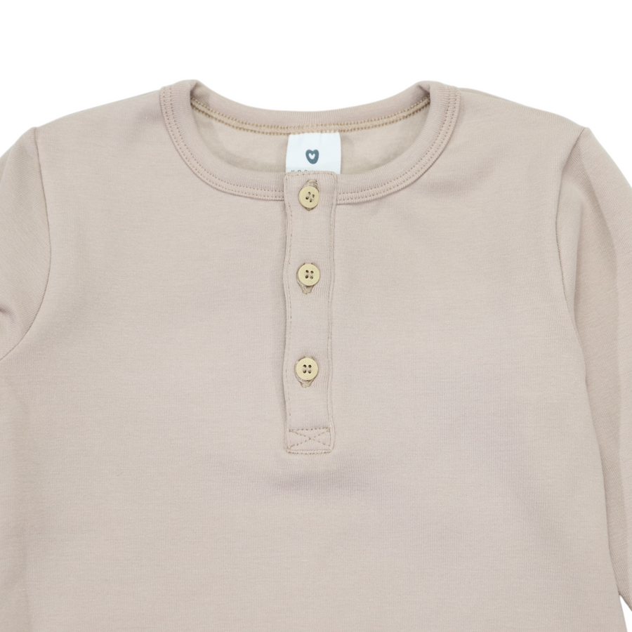 Essential Henley Tee Chestnut