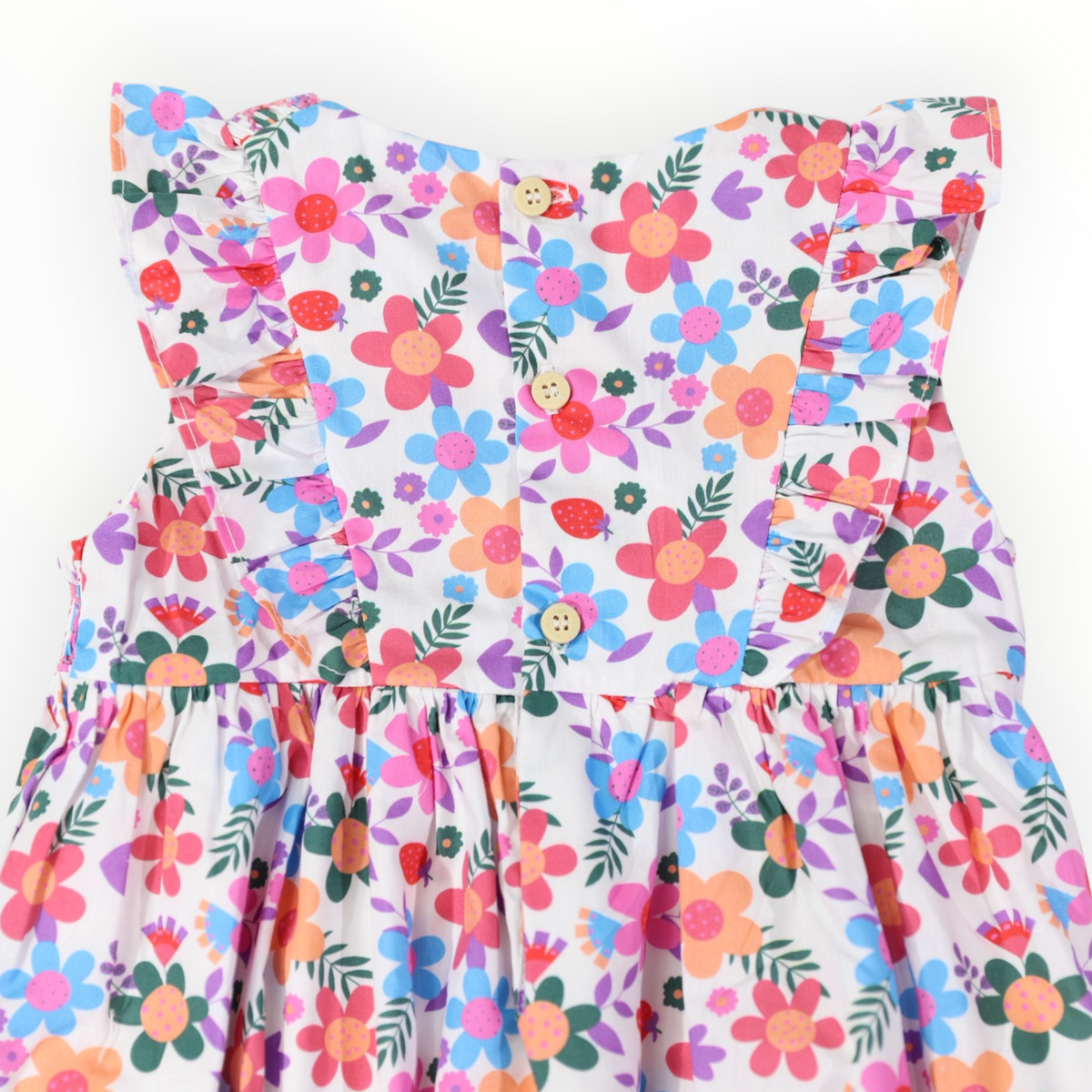 Smocked Bold Floral Sunsuit