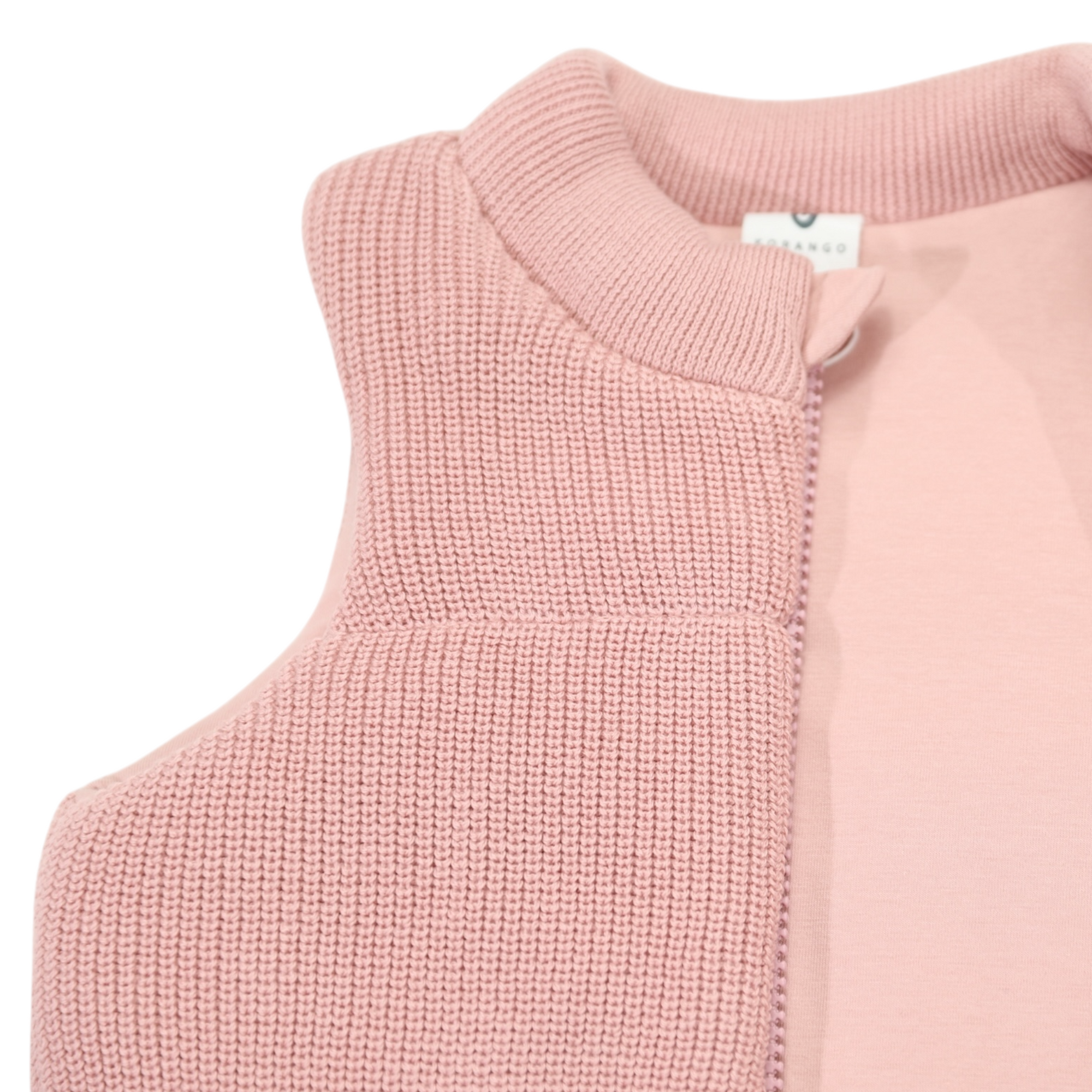 Lined Knit Vest Dusty Pink