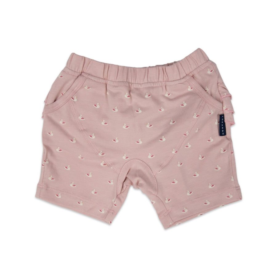 Swan Cotton Frill Short Pink